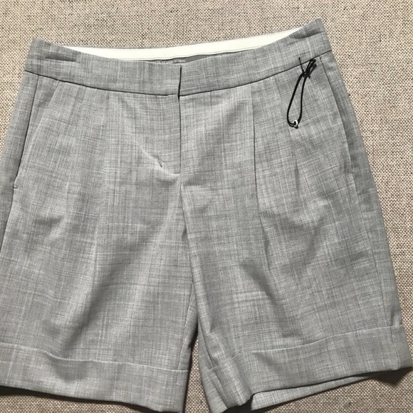 Express Editor Pleated Gray Shorts Size 4 NWOT - Picture 6 of 6